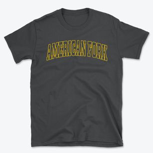 American Fork Utah Trendy Block Basic T-Shirt