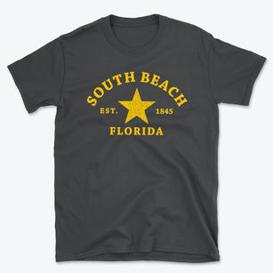 South Beach Florida Star Basic T-Shirt