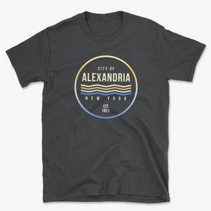 Alexandria New York Color Fade Basic T-Shirt