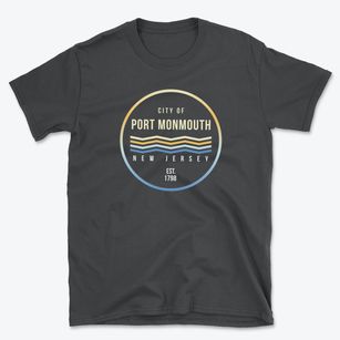 Port Monmouth New Jersey Color Fade Basic T-Shirt