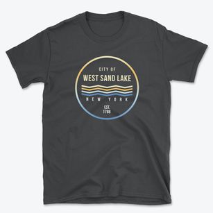 West Sand Lake New York Color Fade Basic T-Shirt