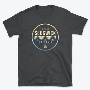 Sedgwick Kansas Color Fade Basic T-Shirt