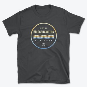 Bridgehampton New York Color Fade Basic T-Shirt