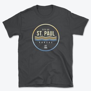 St. Paul Kansas Color Fade Basic T-Shirt