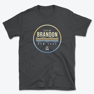 Brandon New York Color Fade Basic T-Shirt