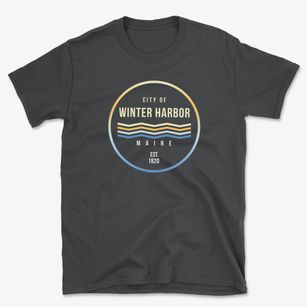 Winter Harbor Maine Color Fade Basic T-Shirt