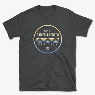 Pamelia Center New York Color Fade Basic T-Shirt