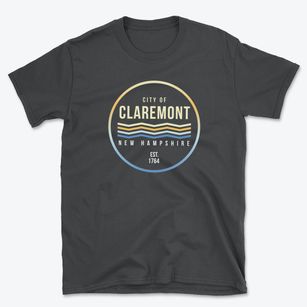 Claremont New Hampshire Color Fade Basic T-Shirt