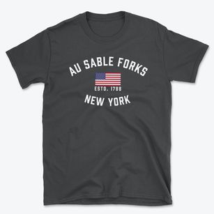Au Sable Forks New York Patriot Basic T-Shirt