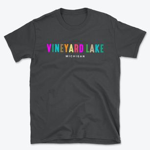 Vineyard Lake Michigan Color Pop Basic T-Shirt