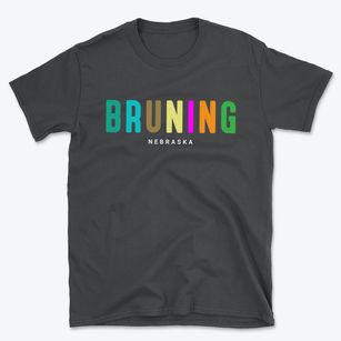 Bruning Nebraska Color Pop Basic T-Shirt