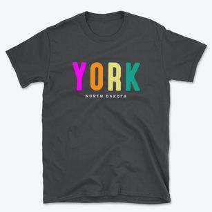 York North Dakota Color Pop Basic T-Shirt