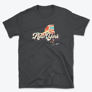  New York Retro Art Basic T-Shirt