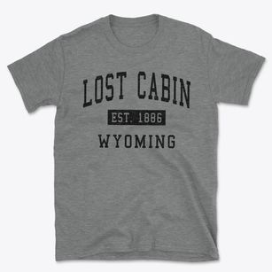 Lost Cabin Wyoming Classic Established Basic T-Shirt