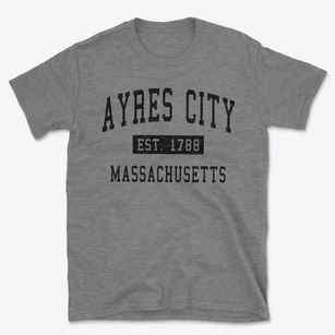Ayres City Massachusetts Classic Established Basic T-Shirt