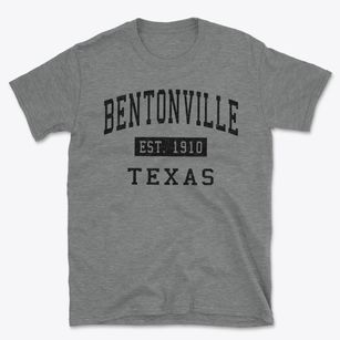 Bentonville Texas Classic Established Basic T-Shirt