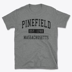 Pinefield Massachusetts Classic Established Basic T-Shirt