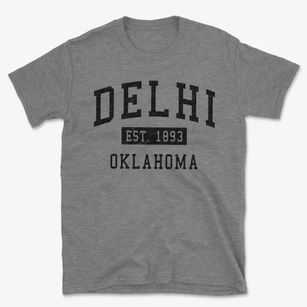 Delhi Oklahoma Classic Established Basic T-Shirt