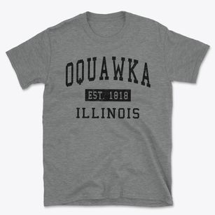 Oquawka Illinois Classic Established Basic T-Shirt