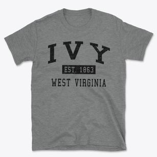 Ivy West Virginia Classic Established Basic T-Shirt