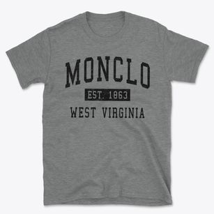 Monclo West Virginia Classic Established Basic T-Shirt