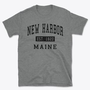 New Harbor Maine Classic Established Basic T-Shirt