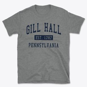 Gill Hall Pennsylvania Classic Established Basic T-Shirt