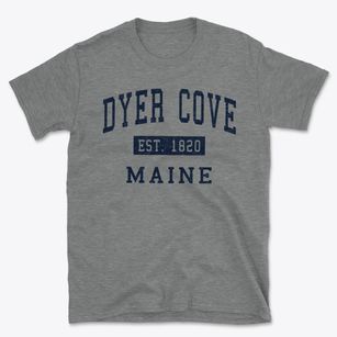 Dyer Cove Maine Classic Established Basic T-Shirt