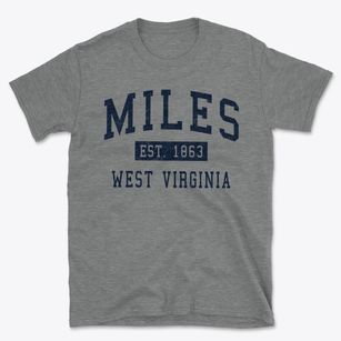 Miles West Virginia Classic Established Basic T-Shirt