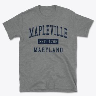 Mapleville Maryland Classic Established Basic T-Shirt