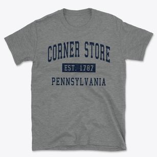 Corner Store Pennsylvania Classic Established Basic T-Shirt