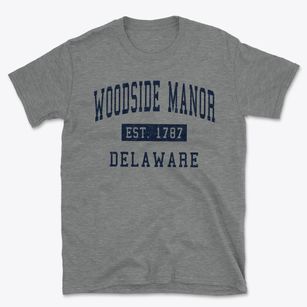 Woodside Manor Delaware Classic Established Basic T-Shirt