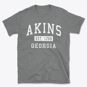 Akins Georgia Classic Established Basic T-Shirt