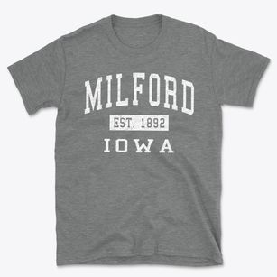 Milford Iowa Classic Established Basic T-Shirt