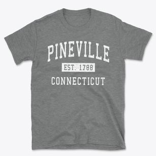 Pineville Connecticut Classic Established Basic T-Shirt