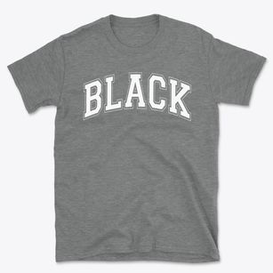 Black Middle School Varsity Arch Basic T-Shirt