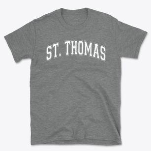 St Thomas Aquinas Parish Varsity Arch Basic T-Shirt