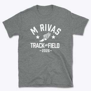 M Rivas Elementary School Track and Field Basic T-Shirt