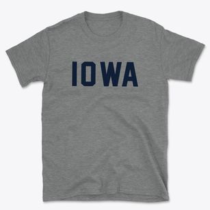  Iowa Block Letter Basic T-Shirt