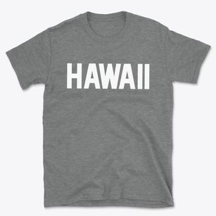  Hawaii Block Letter Basic T-Shirt