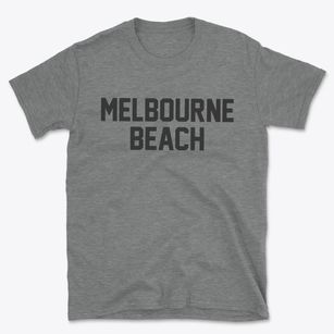 Melbourne Beach Florida Classic Block Basic T-Shirt
