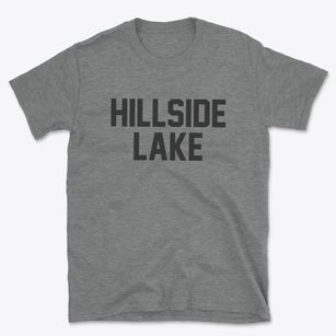 Hillside Lake New York Classic Block Basic T-Shirt