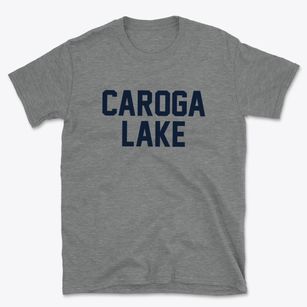 Caroga Lake New York Classic Block Basic T-Shirt