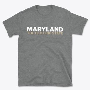  Maryland White and Gold Basic T-Shirt