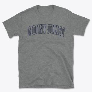 Mount Juliet Tennessee Trendy Block Basic T-Shirt