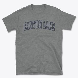 Canyon Lake Texas Trendy Block Basic T-Shirt