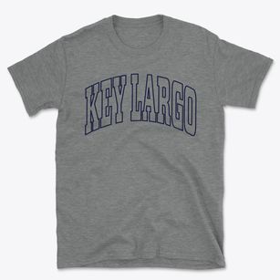 Key Largo Florida Trendy Block Basic T-Shirt