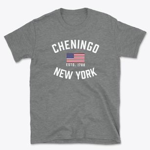 Cheningo New York Patriot Basic T-Shirt