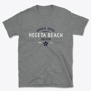 Heceta Beach Oregon General Supply Basic T-Shirt