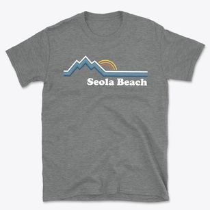 Seola Beach Washington Mountain View Basic T-Shirt